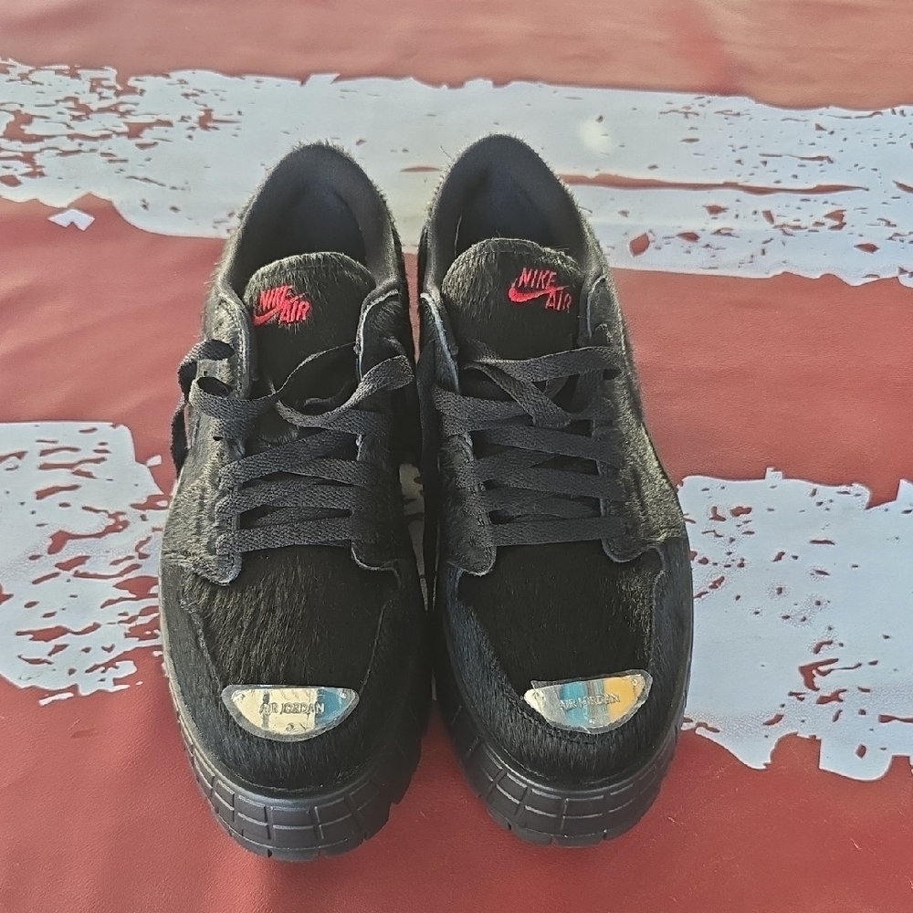 Nike Black Sneakers with Red Accents